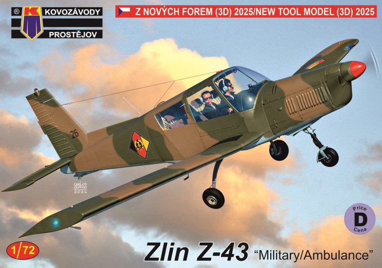 KPM0486 Zlin Z-43 Військовий/Швидка допомога 1/72