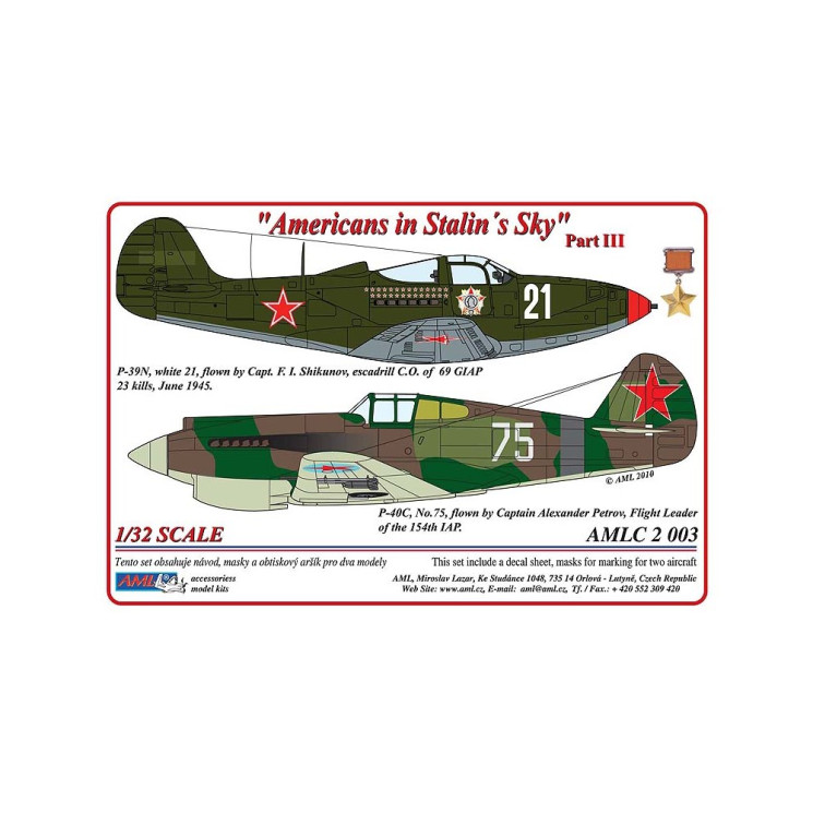 AMLC 2 003 Americans in Stalin's Sky, Часть 3 . / Декали , Маски  на P-40C & P-39N