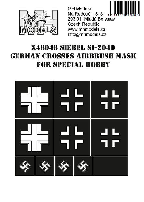 X48046 Siebel Si-204D German Crosses маски для покраски.