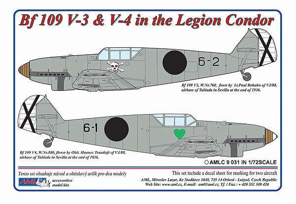 AMLC 9 031 Messerschmitt Bf 109 V3,V4 – Legion Condor in Spain