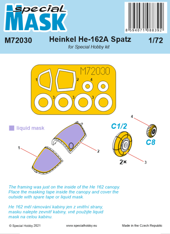 M72030 Heinkel He 162 Маска