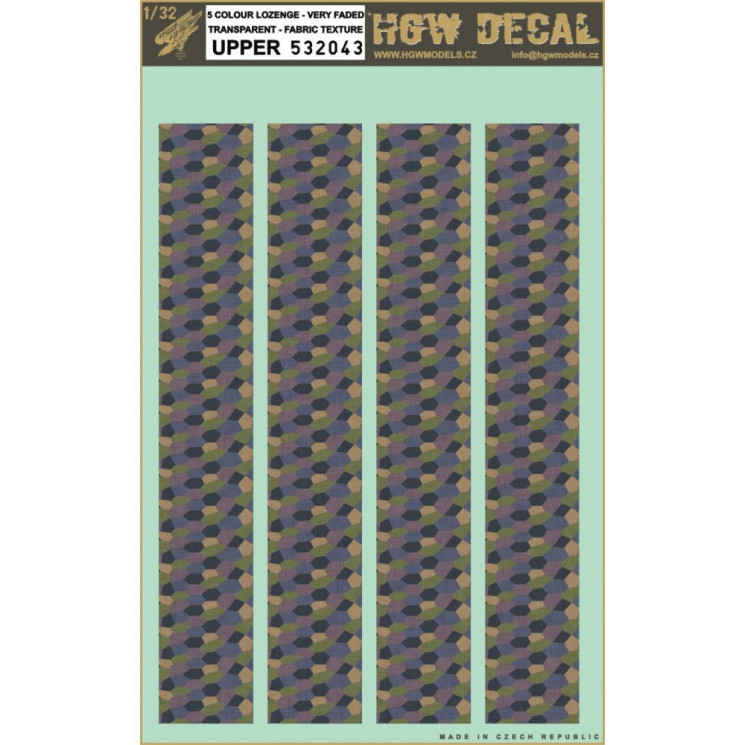 HGW 532043 5 цветные декали /текстура холста/ - Декаль 1/32