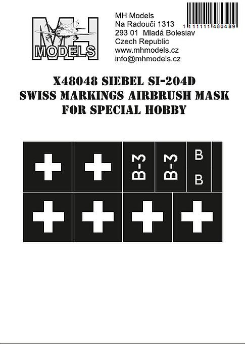 X48048 Siebel Si-204D Swiss маски для нанесения маркировок.